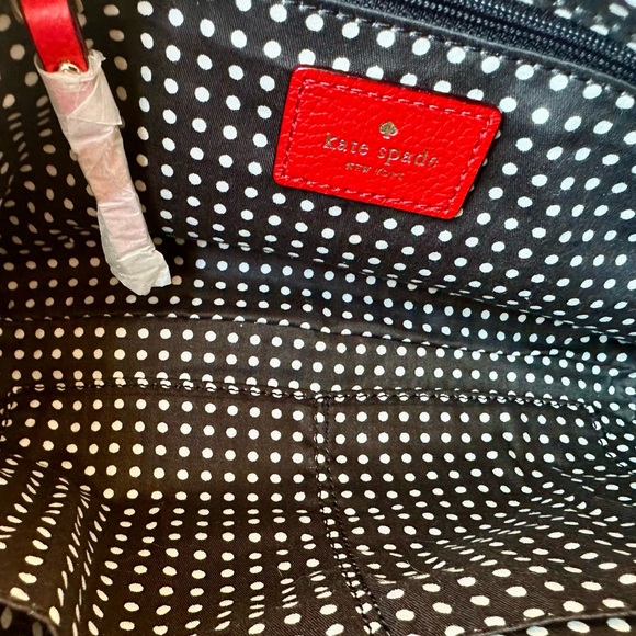 Kate Spade Berkshire Road Adela Leather Small Shoulder Bag in Poppy Red with COA - Picture 10 of 14